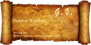 Gyura Viktor névjegykártya